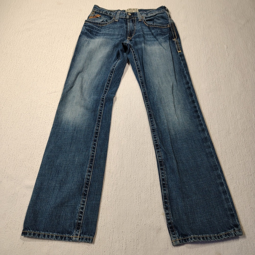 Ariat Jeans Mens 29x34 M4 Relaxed Boundary Boot Cut Western Denim 10012136